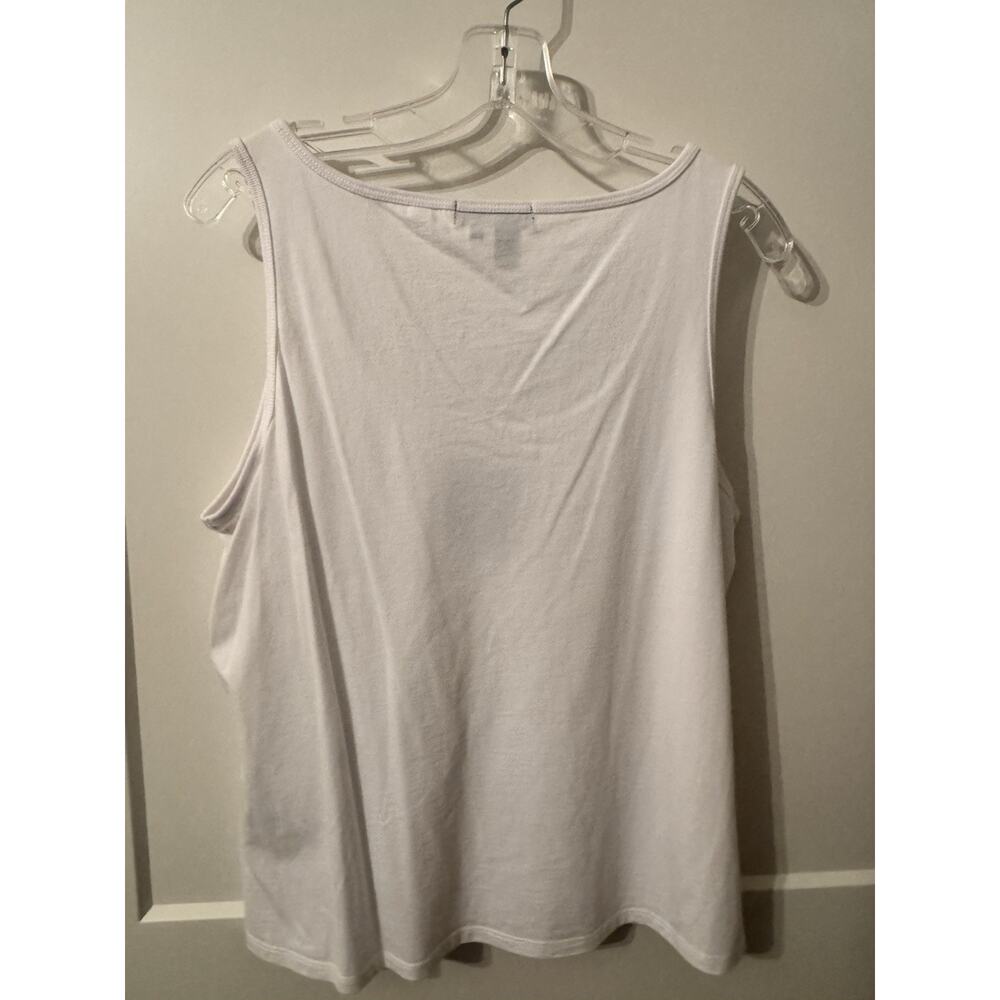 Lauren Ralph Lauren Active Tank Top White Sz XL academia Coastal Capsule Yacht - Picture 4 of 6